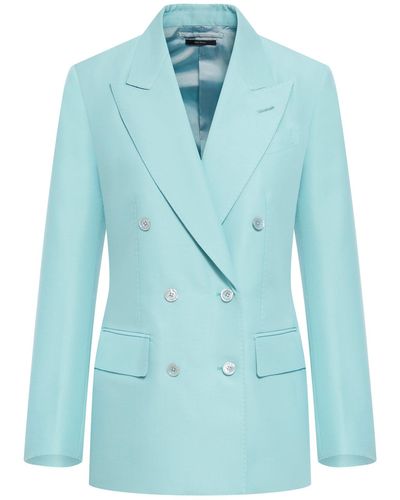 Tom Ford Double-breasted Jacket - Blue