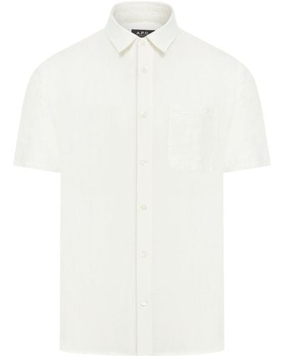 A.P.C. Camicia in lino - Bianco