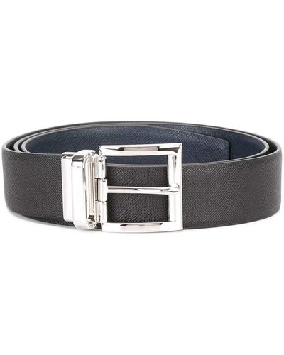 Prada Saffiano Leather Belt - Blue