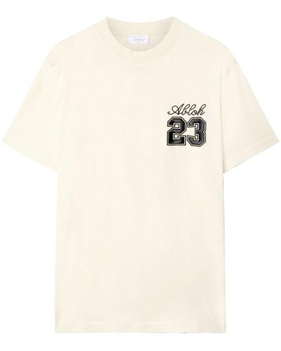 Off-White c/o Virgil Abloh T-shirt con ricamo - Bianco