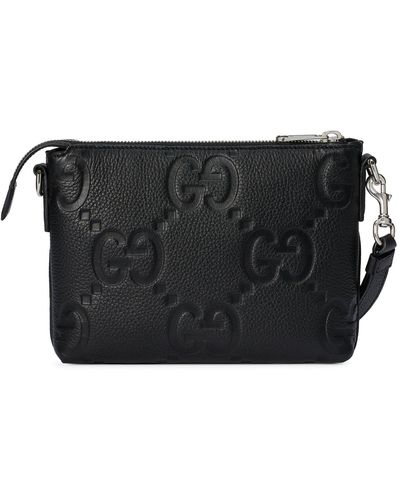 Gucci Shoulder Bag With Jumbo gg Small Size - Black