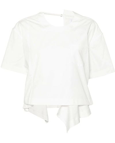 Sacai Cotton Poplin T-shirt - White