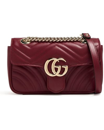 Gucci Mini gg Marmont Shoulder Bag - Red