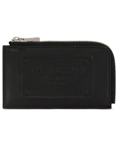 Dolce & Gabbana PORTAFOGLIO CON LOGO GOFFRATO - Nero