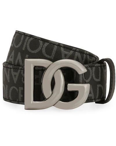 Dolce & Gabbana Cintura con logo DG - Nero