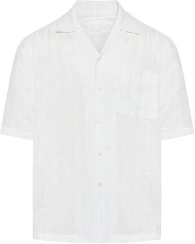 120% Lino Short-sleeved Shirt - White