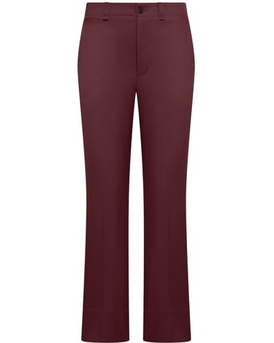 Saint Laurent Cotton Drill Trousers - Red