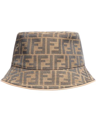 Fendi Hat Bucket Jacquard - Brown