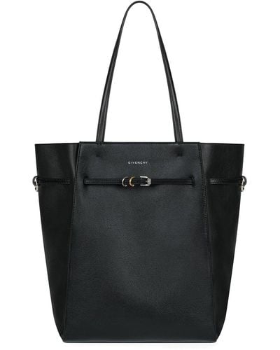 Givenchy Voyou Medium Leather Tote Bag - Black