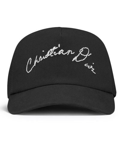 Dior Cap With Handwritten Signature - Black