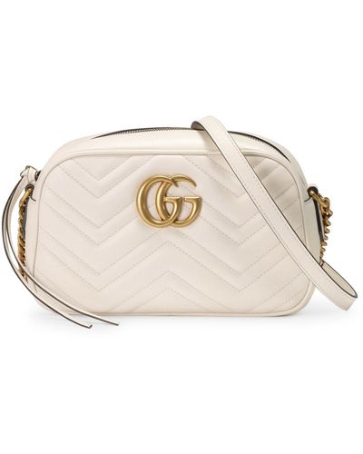 Gucci GG Marmont Small Shoulder Bag - Natural