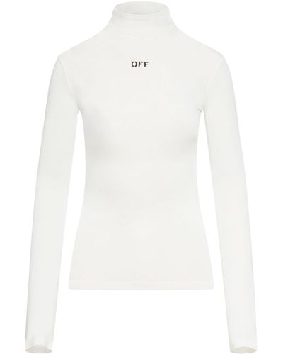 Off-White c/o Virgil Abloh Tight-fitting Sweater In Technical Fabric - White
