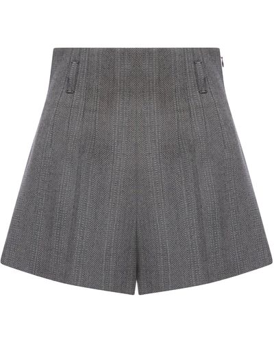 Prada High-waisted Shorts - Gray