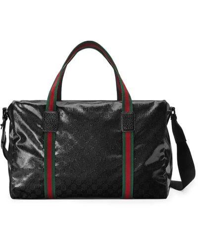 Gucci Large Travel Bag With Web Detail - Black