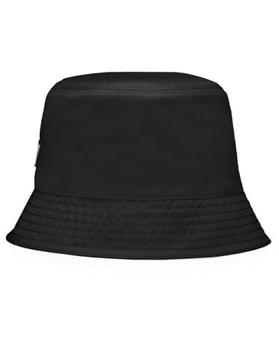 Prada Logo-plaque Recycled-nylon Bucket Hat - Black