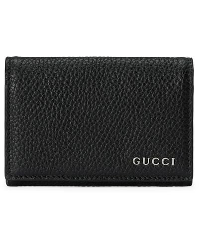 Gucci Long Card Holder With Logo - Black