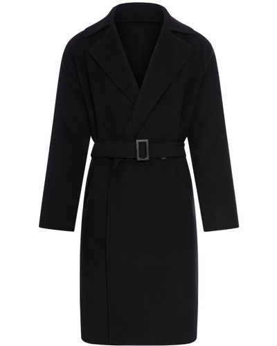 Hevò Men's Loco Virgin Wool Coat Black