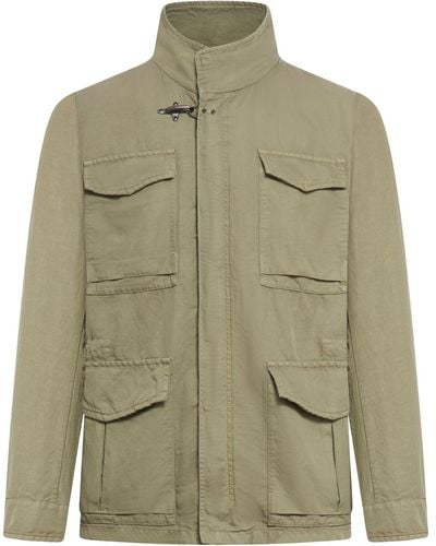FAY ARCHIVE Garment-dyed Field Jacket - Green