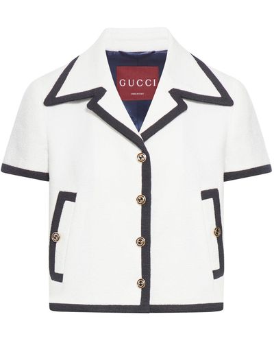Gucci Cotton Tweed Jacket - White