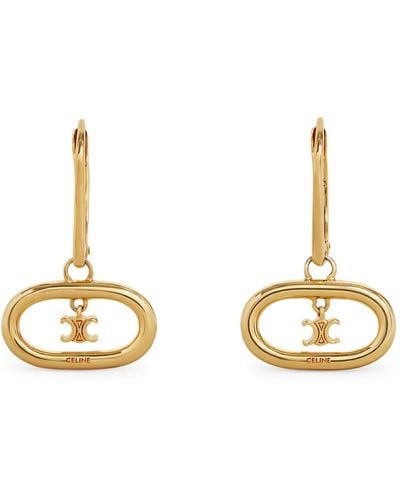 Celine Triomphe Mobile Earrings In Brass With A Gold Finish - Metallic