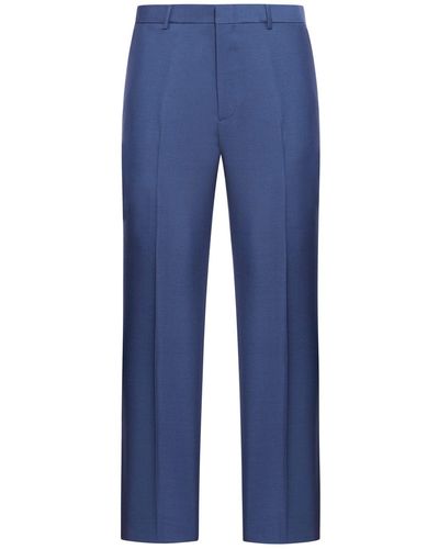 Gucci Mohair Wool Trousers - Blue