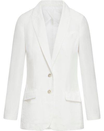 120% Lino Linen Jacket - White