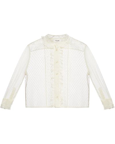 Celine Lace Shirt - White