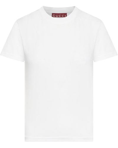 Gucci Cotton Jersey T-shirt With Embroidery - White