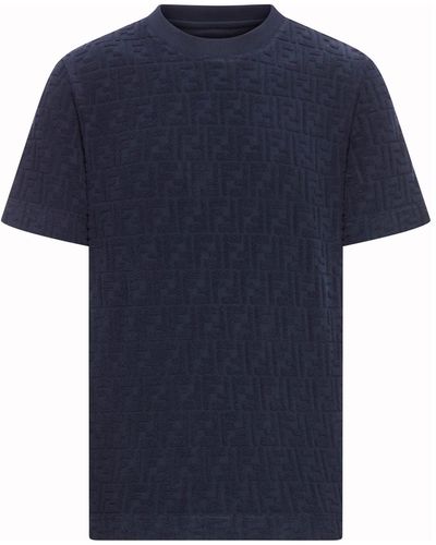 Fendi T-shirt J. Ff Sponge - Blue