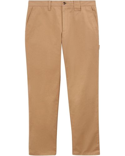 Burberry Embroidered Ekd Cargo Pants - Natural