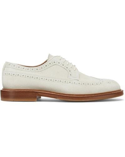 Brunello Cucinelli Pair Of Laced Shoes - White