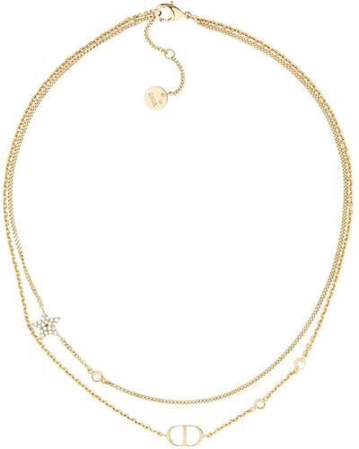 Dior Double Petit Cd Necklace - Metallic