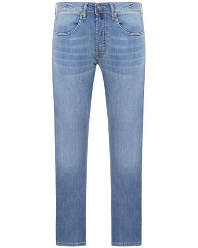 Incotex Slim Jeans In Stretch Cotton - Blue