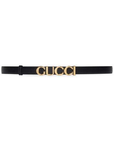 Gucci Thin Belt With Buckle - White