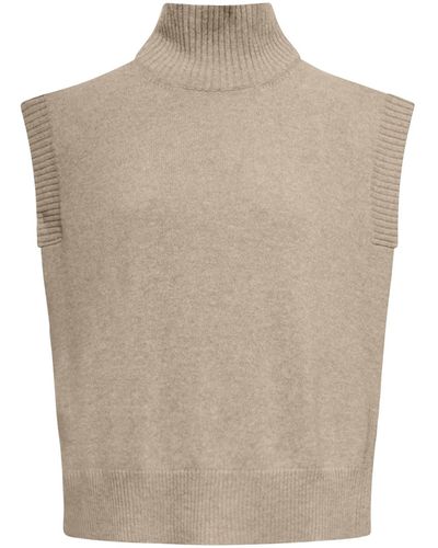 Roberto Collina Knitted High-neck Top - White