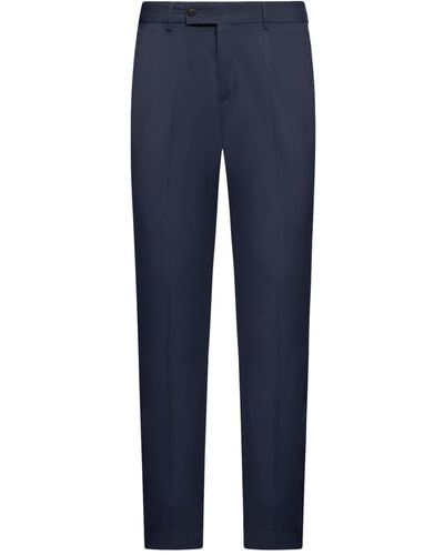 Incotex Cotton Blend Trousers - Blue
