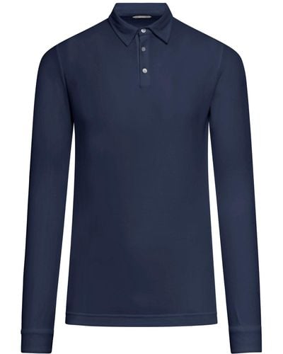 Zanone Long Sleeves Polo - Blue