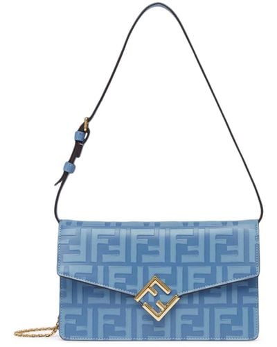 Fendi Wallet On Chain Ff Diamonds - Blue