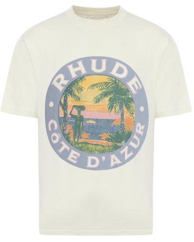 Rhude T-shirt in cotone - Grigio