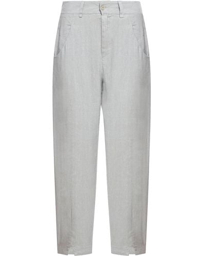 Transit Linen Blend Trousers - Grey