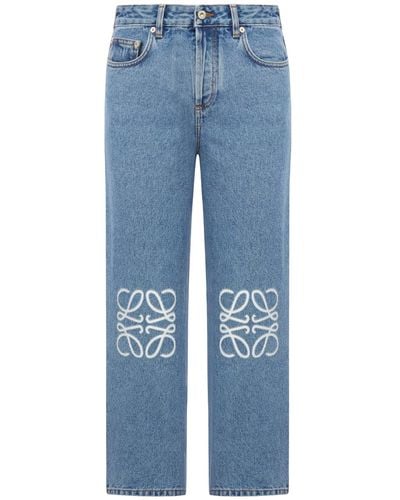 Loewe Jeans croppati anagram - Blu