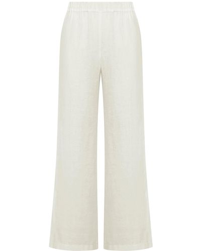 120% Lino Linen Pants - White