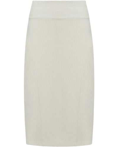 Transit Viscose And Wool Crepe Skirt - White