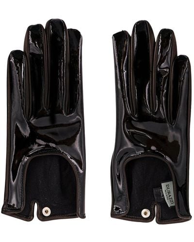 DURAZZI MILANO Patent Leather Gloves - Black