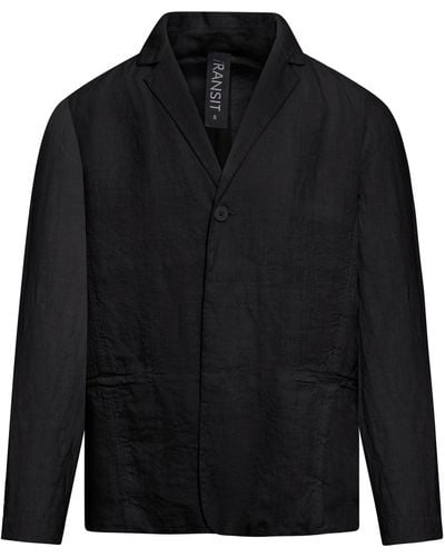 Transit Linen Jacket - Black