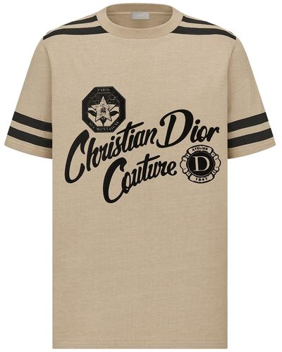 Dior T-shirt Couture Dalla Vestibilità Comoda - Natural