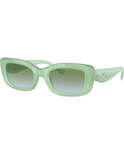 COACH Pillow Tabby Narrow Rectangle Sunglasses - Green