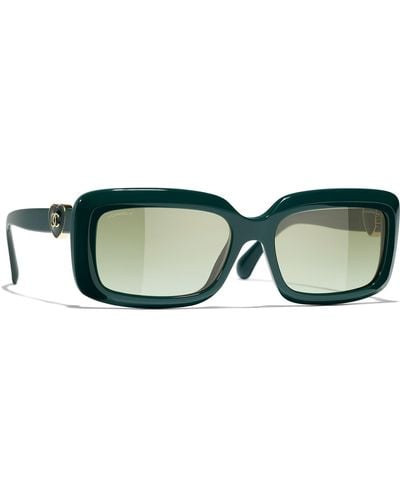 Chanel Sunglass Rectangle Sunglasses CH5520 - Grün