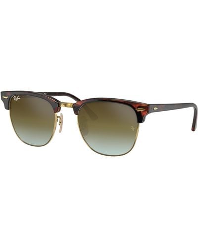 Ray-Ban Sunglass Rb3016 Clubmaster Flash Lenses Gradient - Black