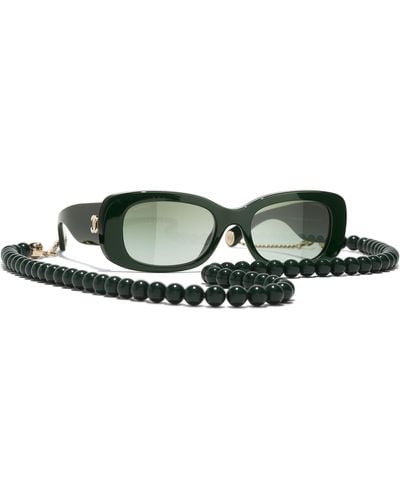 Chanel Sunglass Rectangle Sunglasses CH5488 - Vert